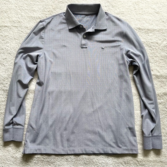 VINEYARD VINES MENS LONG SLEEVE POLO SIZE LARGE PREPPY CLASSIC COUNTRY CLUB - Picture 2 of 8